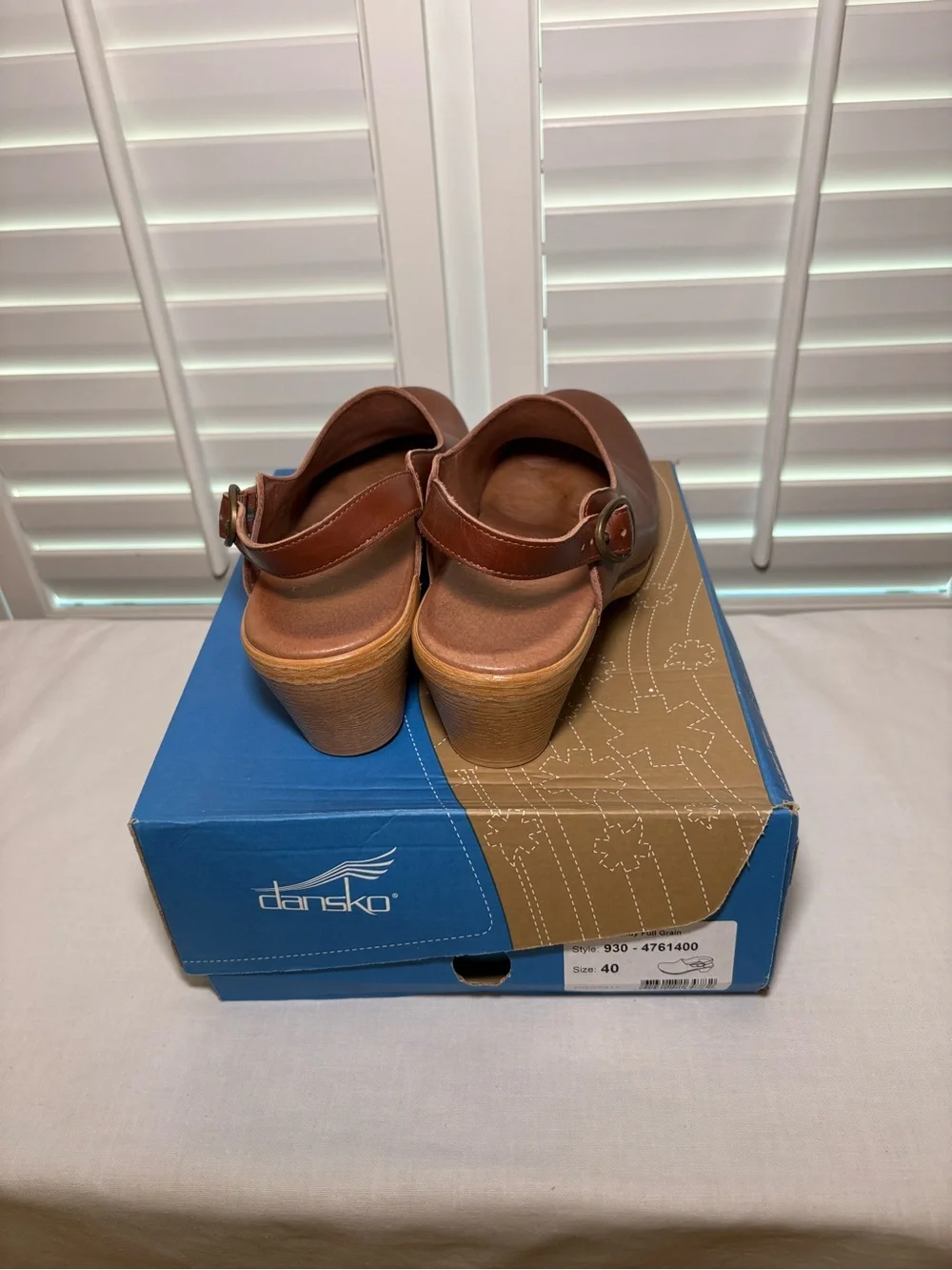 Dansko Madison Brandy Leather Slingback Clogs with Buckle_3